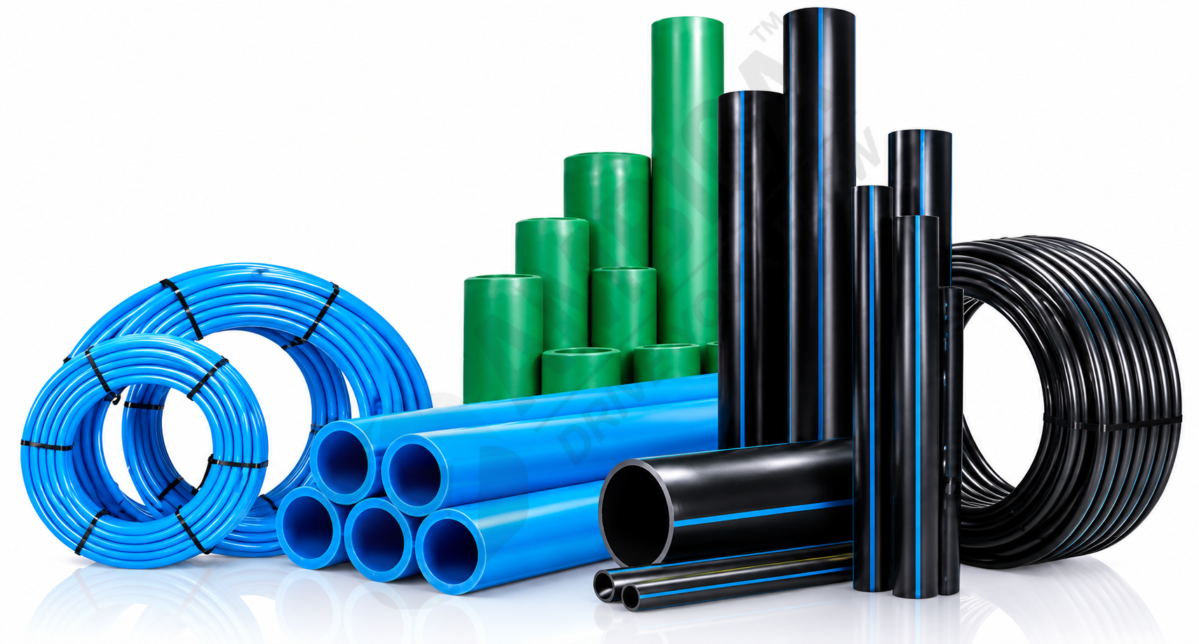 HDPE, PPH, MDPE, PPRC, PP and PVDF pipes supplier